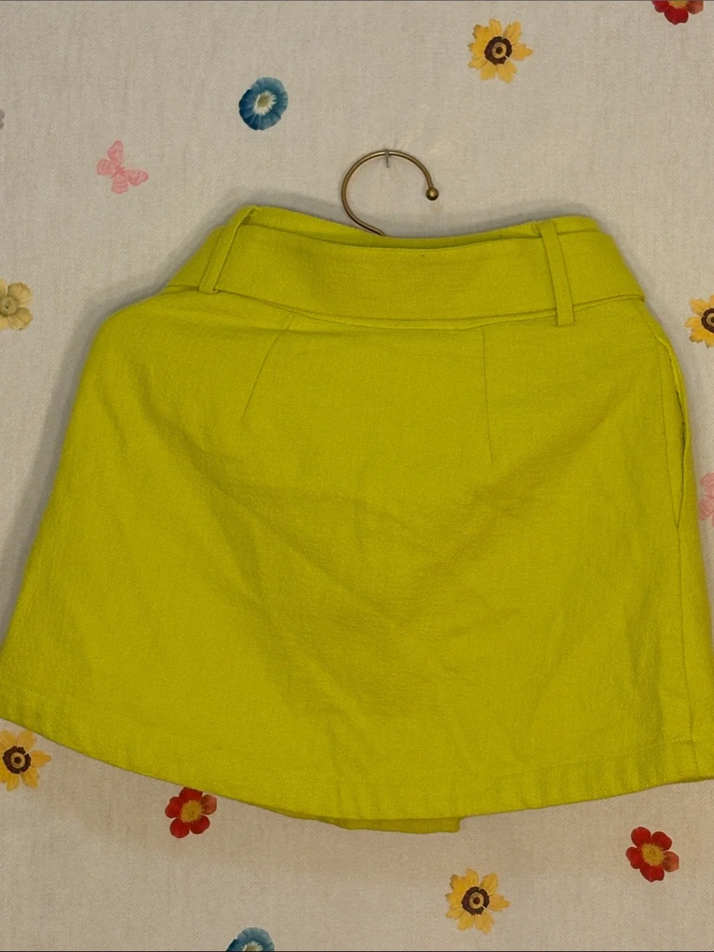 Maeve Lime Green Knit Skirt w/ Matching Belt